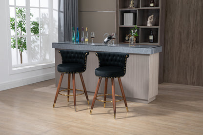 Swivel Bar Stools With Backrest Footrest ，with a Fixed Height of 360 Degrees