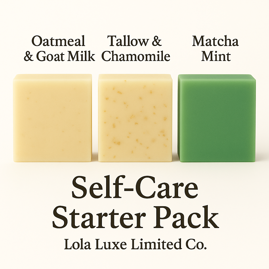 Self-Care Starter Pack – Handmade Soap Gift Set | Oatmeal, Chamomile & Matcha Mint