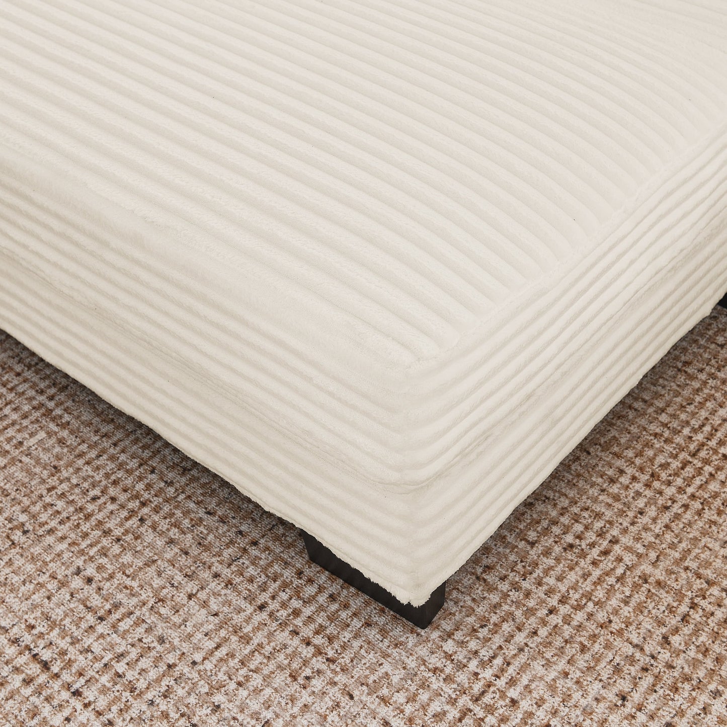 Corduroy Tufted Upholstered Sleeper Sectional Sofa, L-Shaped Modular Convertible Sofa , Can Freely Change the Position O