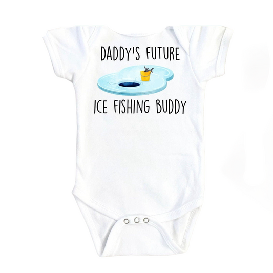 Ice Fishing - Baby Boy Girl Clothes Infant Bodysuit Funny Cute Newborn