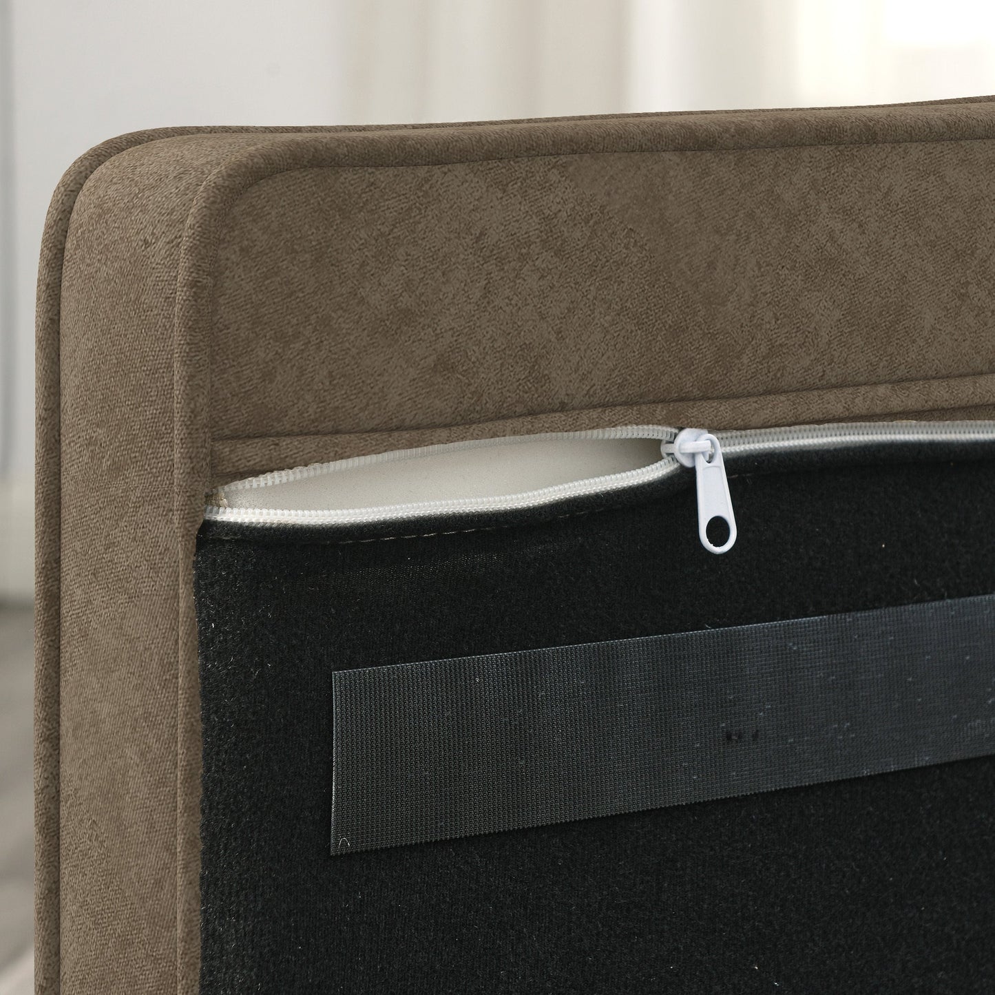 Modern Linen Fabric Elevated Pet Bed Sofa for Small and Medium Dogs - Brown