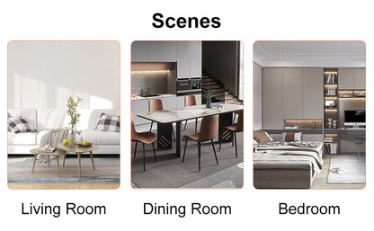 A Set of 6 Dining Chairs, Black Dining Chair Set, PU Material High Backrest Seats and Sturdy Leg Chairs, Suitable for Re