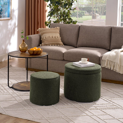 Ottoman, Multi-Functional Combination Set Table Ottoman, Combination of Ottoman and Table, With Drum Stool, With Storage