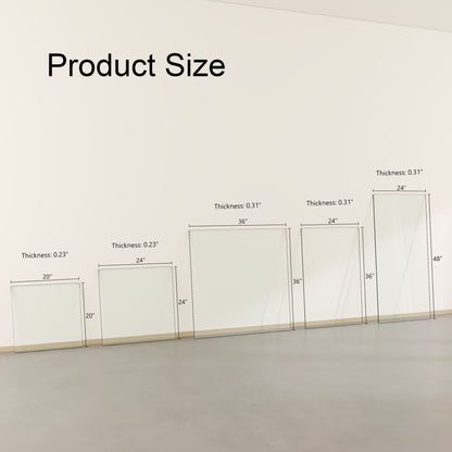 ONLY Separate Glass Tabletop.24*36 Inch Rectangular Heat-Resistant Transparent Tempered Glass Tabletop.Suitable for Vari