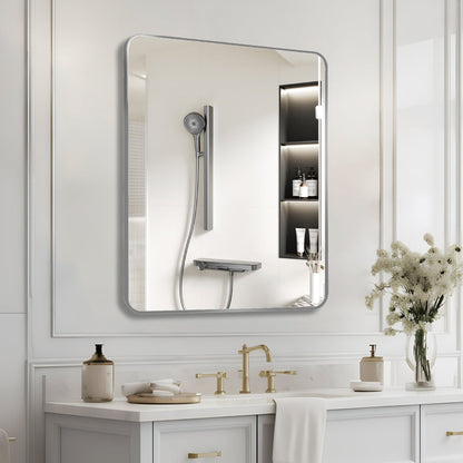 Silver 30 'X36' Rectangular Bathroom Wall Mirror