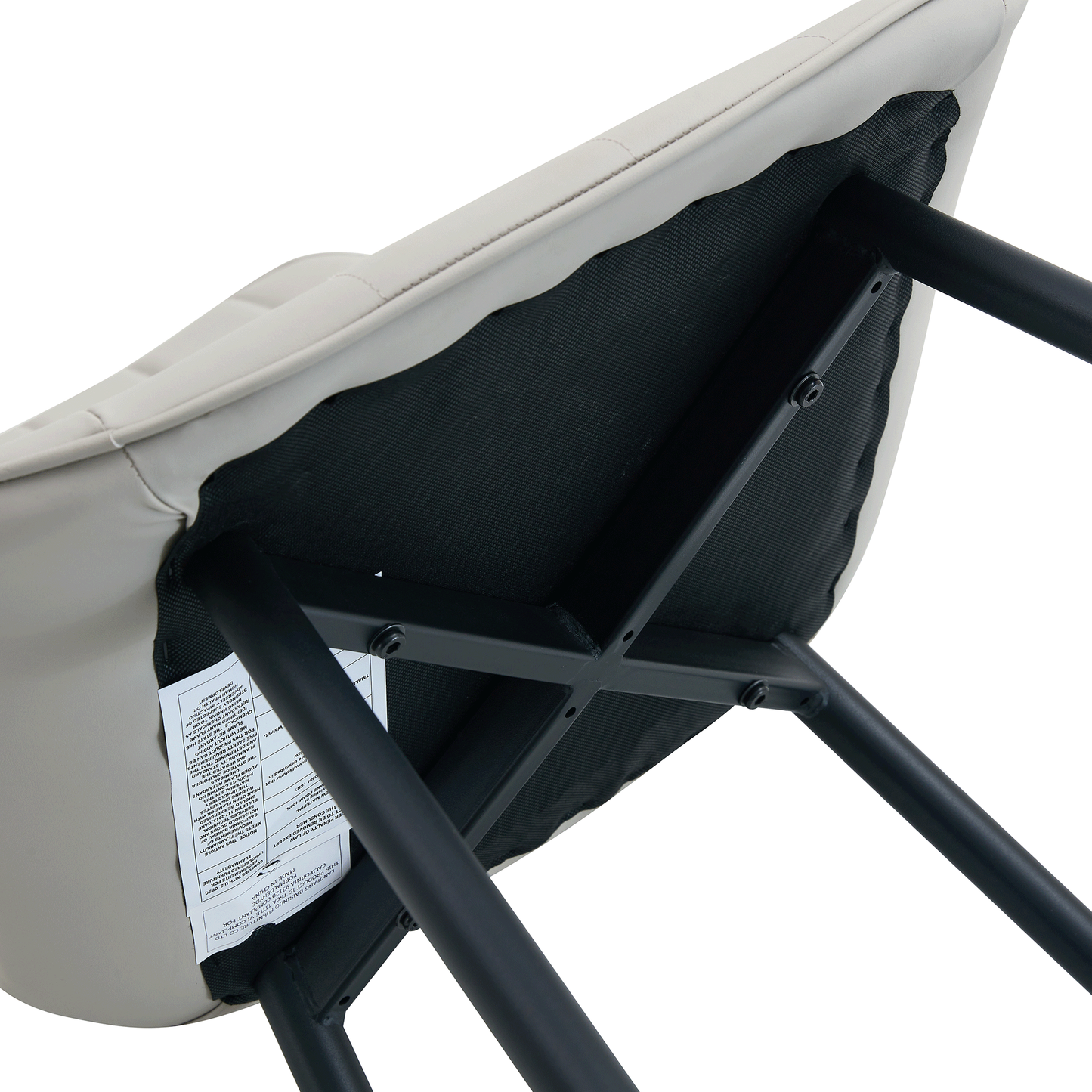 Ergonomic PU Leather Dining Chair Set With Extended Seat Cushion, Metal Legs, Black/Gray