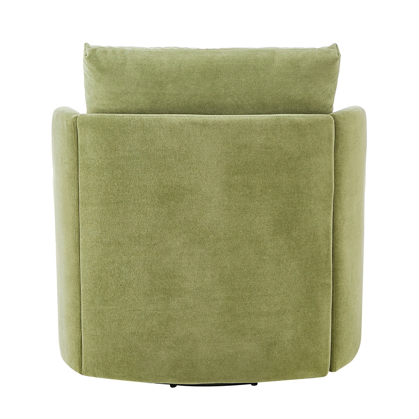 360° Swivel Chair, 29.9' Accent Barrel Armchair, Upholstered With Curved Design, Green Chenille, for Living Room and Off