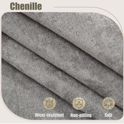 109.5' Modular Sectional Sofa , Rivets Decorated & Rolled Armrest,L Shaped Couch for Living Room, Corner Couch, Chenille