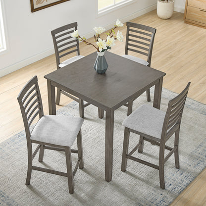 Dining Table, Bar Table and Chairs Set, 5 Piece Dining Table Set,Retro-Style Breakfast Table Set,for Living Room, Dining