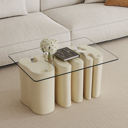 ONLY Separate Glass Tabletop.24*36 Inch Rectangular Heat-Resistant Transparent Tempered Glass Tabletop.Suitable for Vari