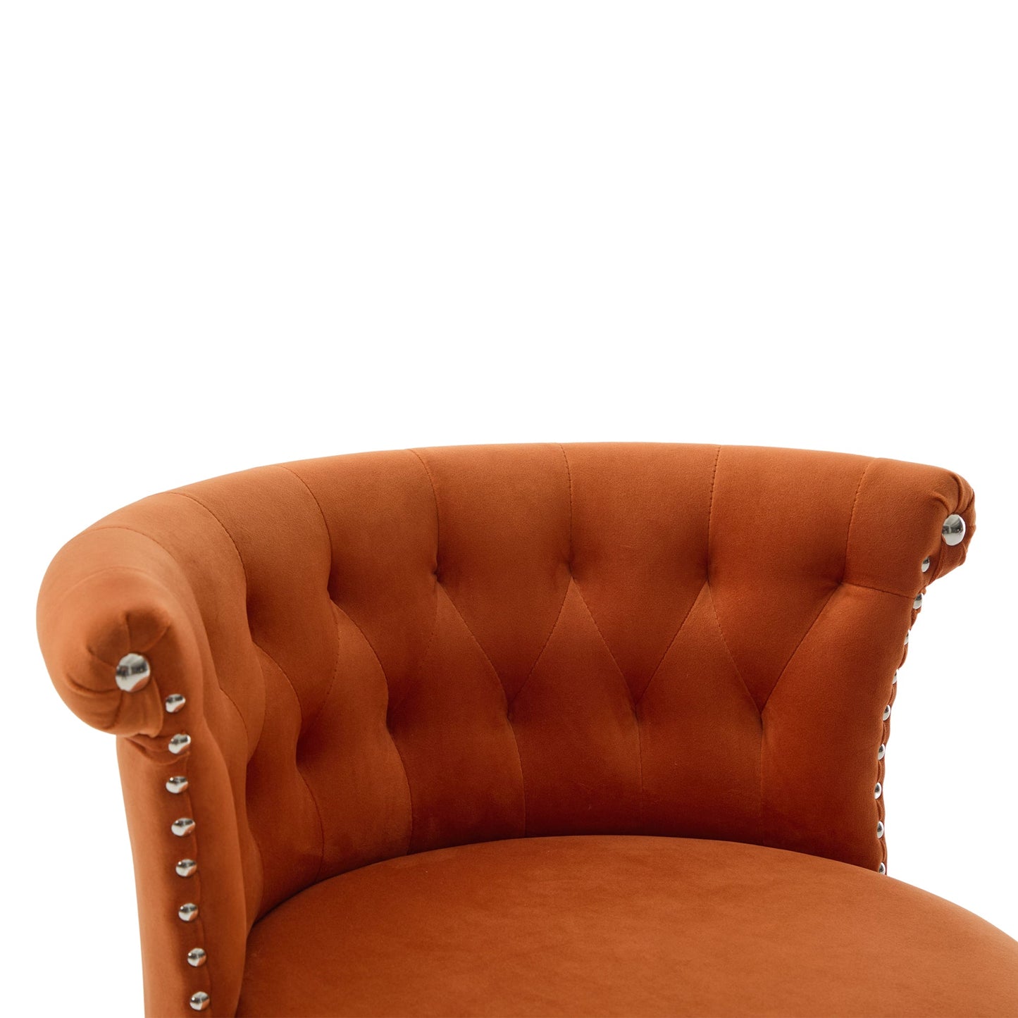 Velvet Bar Stool Set of 2, Adjustable Swivel Bar Stools With Silver Plated Metal Leg, Chrome Nailhead, Counter Height Ch