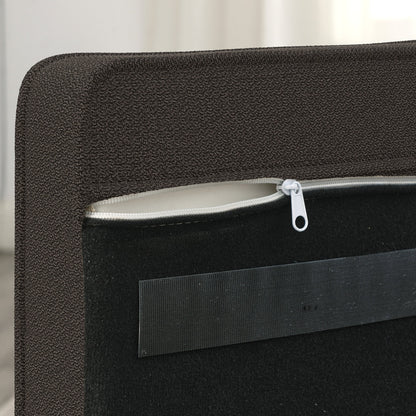 Elegant Rectangular Pet Bed for Small and Medium Dogs, Durable Elevated Dog Sofa Bed, Modern Linen Fabric - Dark Brown