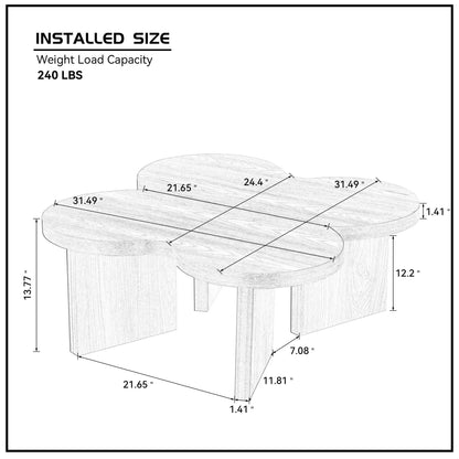 Modern Butterfly MDF Coffee Table, Used in Living Rooms, Bedrooms, Offices, With a Butterfly Shaped Appearance, NATURE