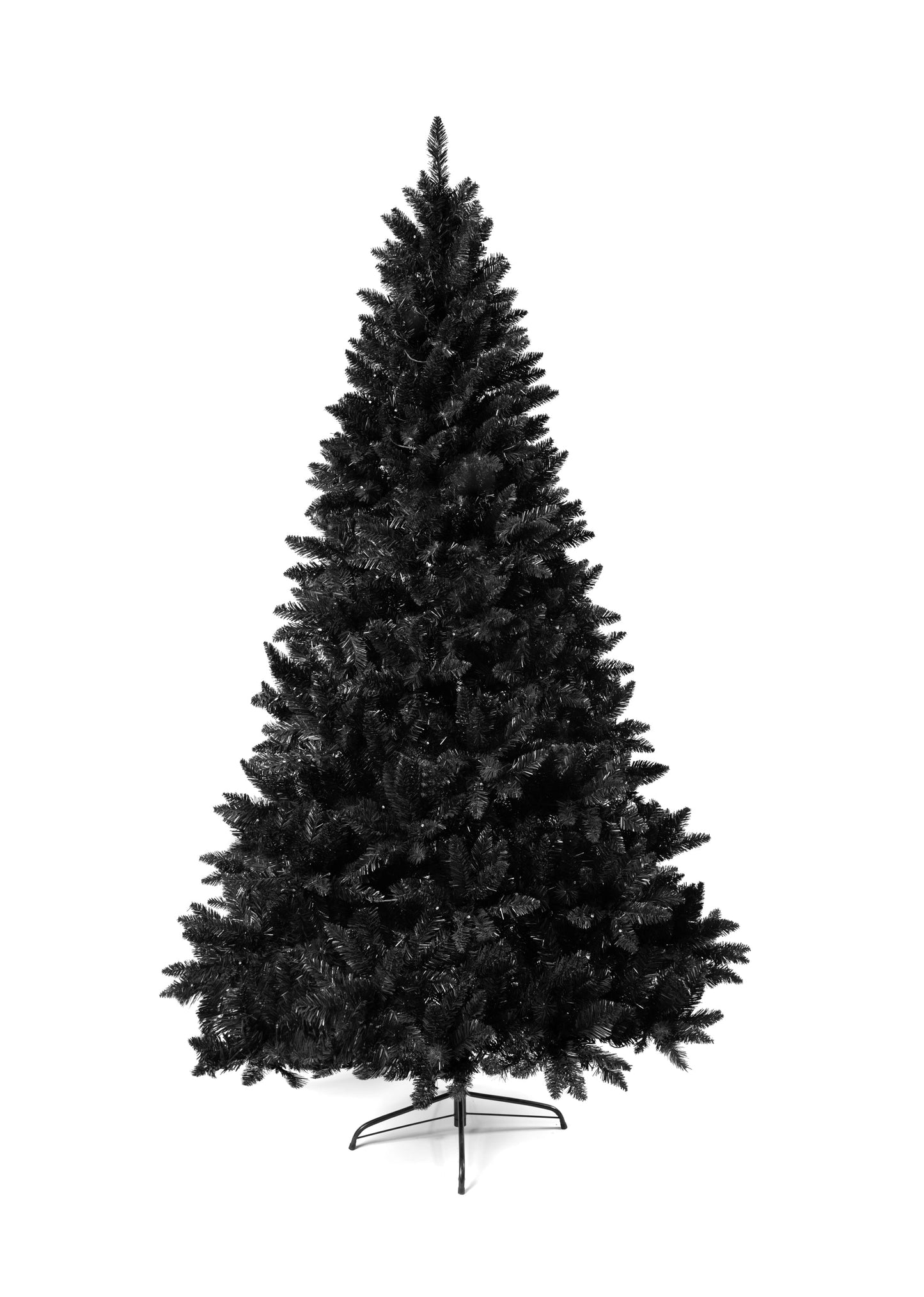 6FT Pre-Lit Black Artificial Hinged Christmas Tree, Holiday Spruce Xmas Tree With 920 Branch Tips and 280 Color LED Chan