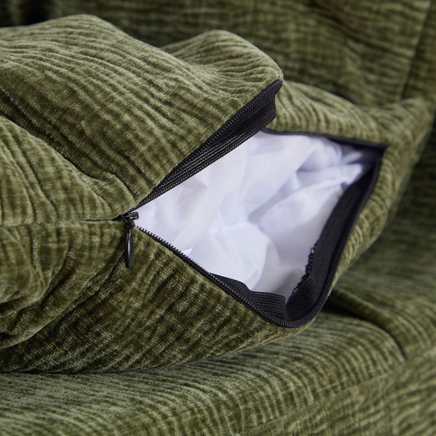 3 Seat Chair Sofa Lounge Chair With Backrest Fully Compressed Sofa Suitable for Living Room, Bedroom, Polyester,GREEN