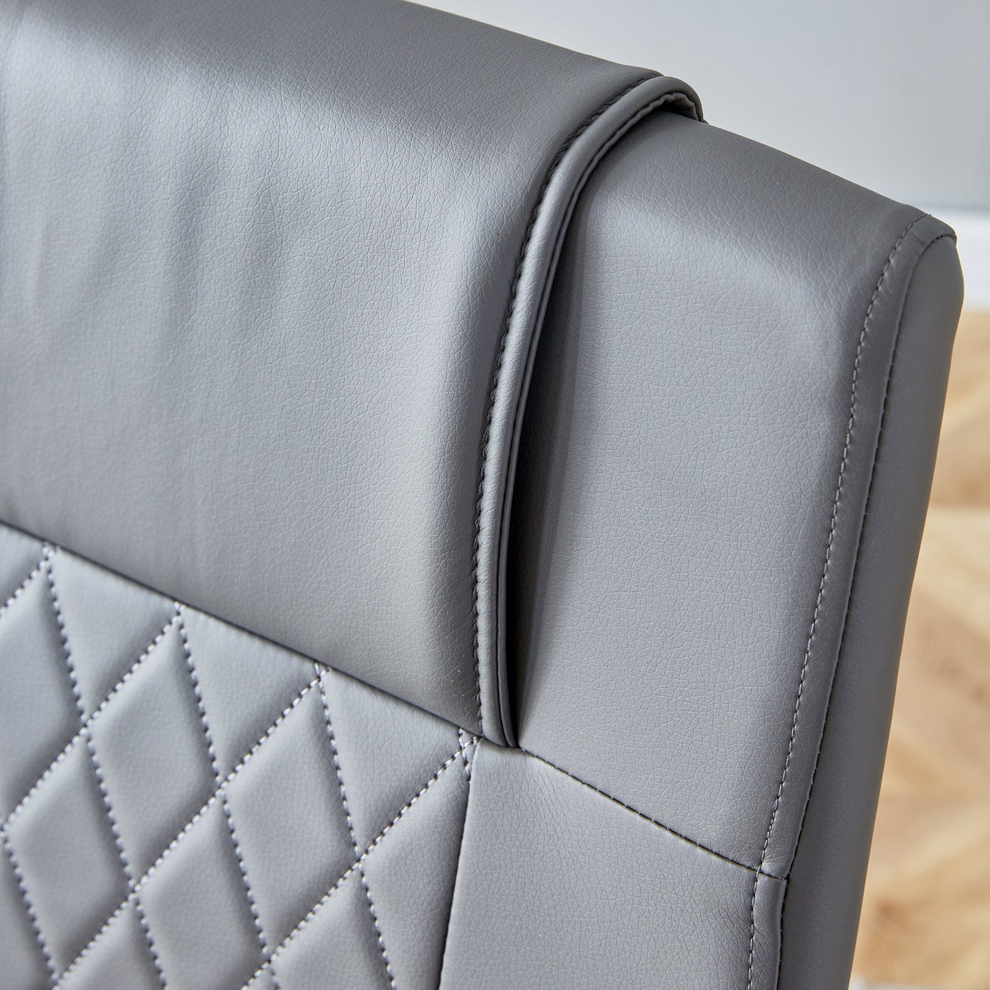 Table and Chair Set.63'x31.5x30' Black Marble-Patterned Slabs Tabletop With Stainless Steel Butterfly Legs.Paried With 6