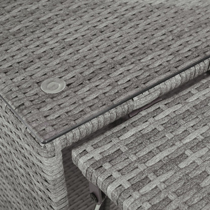 Patio Furniture Set Outdoor Daybed Rattan Sectional With Cushions and Center Table, Beige, Iron & Rattan, Multiple Sizes