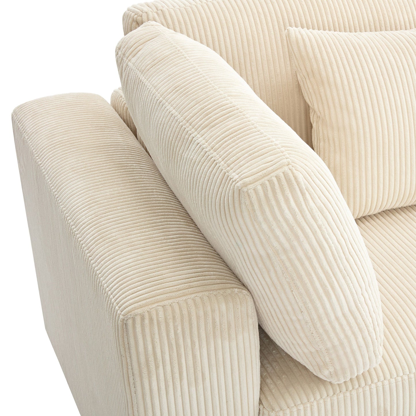 105'' 3 Seater Sofa With Removable Back Cushions and 5 Pillows , for Living Room, Apartment, Spacious Space