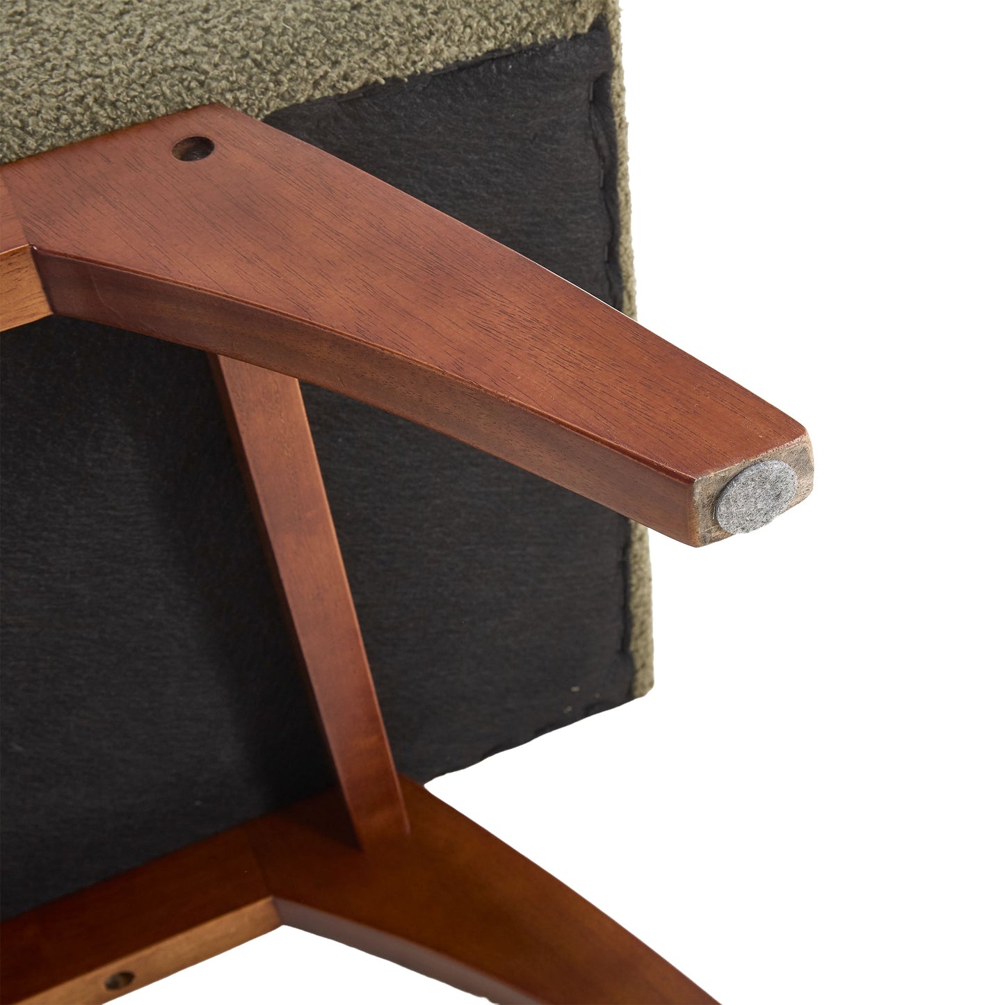 Teddy Wool Fabric, Solid Wood Feet for Solid Weighing, and Bed End Stool With Storage Function