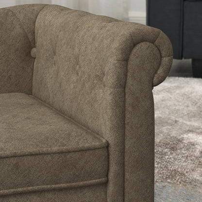 Modern Linen Fabric Elevated Pet Bed Sofa for Small and Medium Dogs - Brown