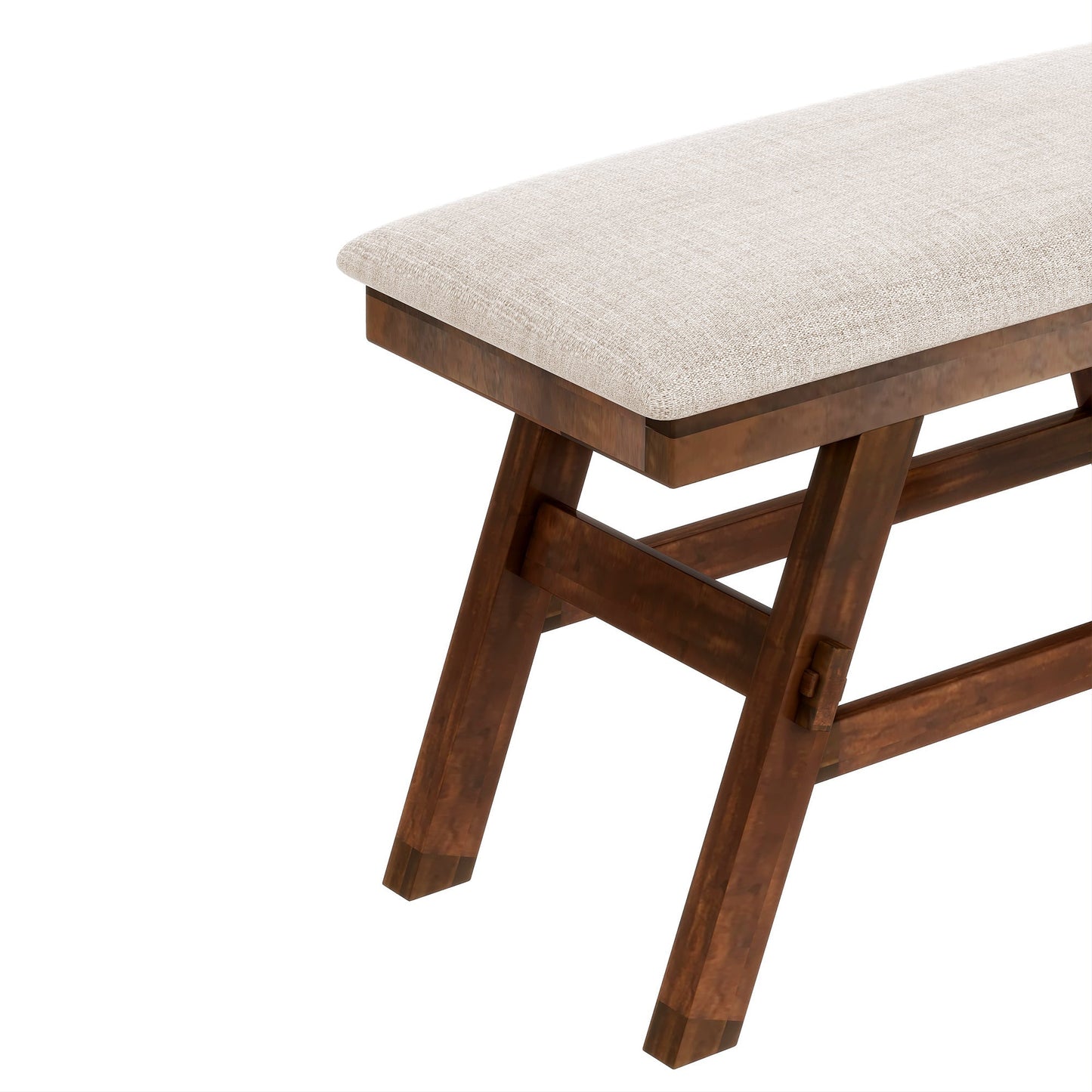 6-Piece Wood Counter Height Dining Table Set With Storage Shelf, Kitchen Table Set With Bench and 4 Chairs,Rustic Style,