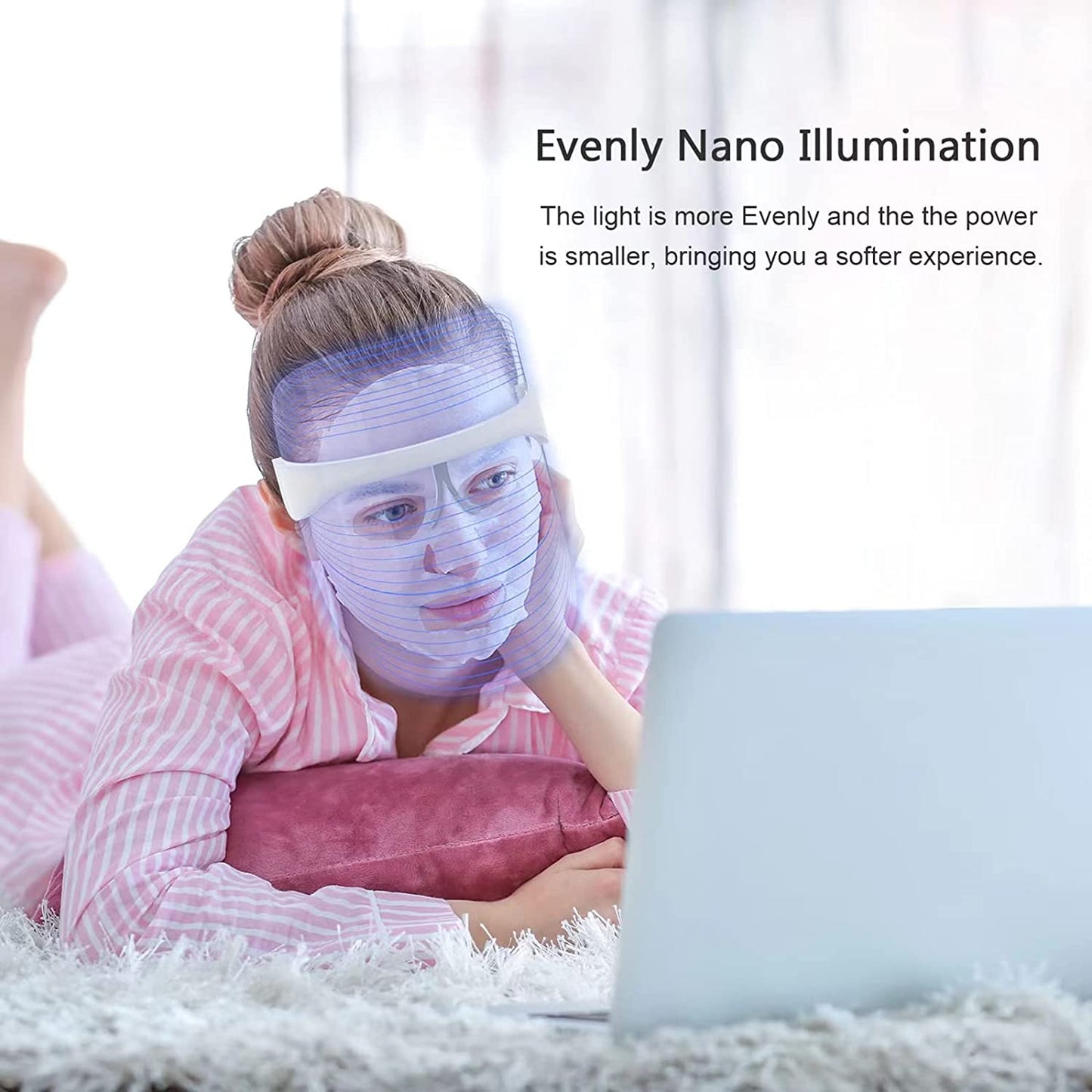 Anti-Aging 3 Color Electric LED Light Therapy Facial Beauty Mask