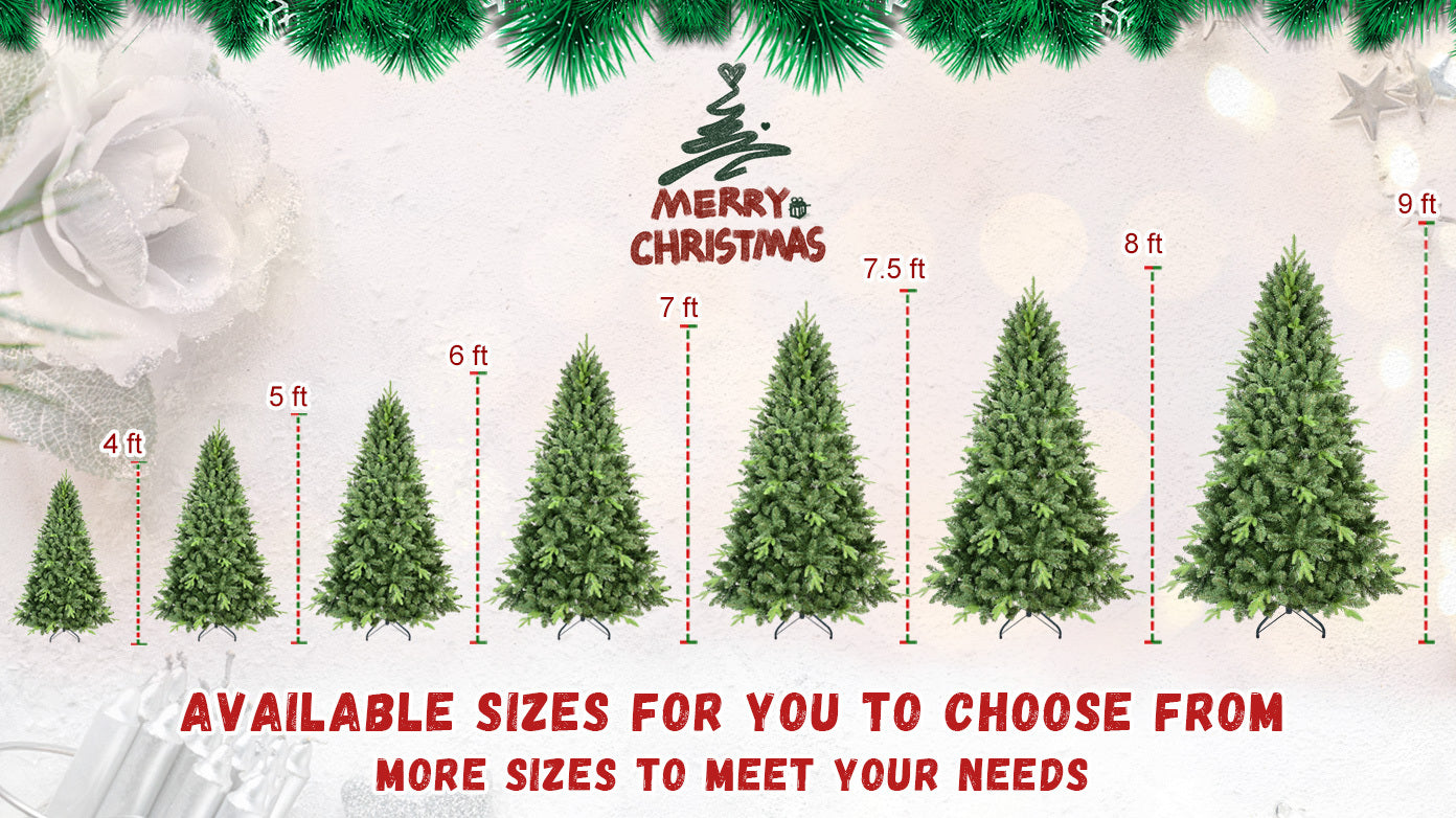 5FT Classic Christmas Tree With 967 PE+PVC Tips – Realistic Hinged Branches, Easy Assembly, Stable Metal Stand, Full Nat