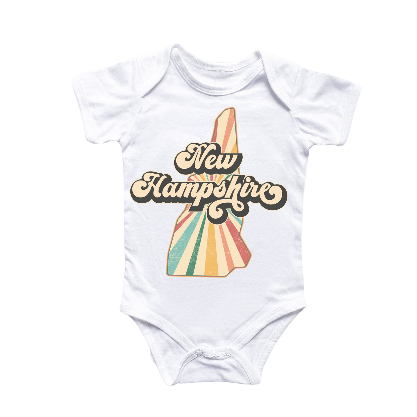 New Hampshire Retro - Baby Boy Girl Clothes Infant Bodysuit Funny Cute Newborn