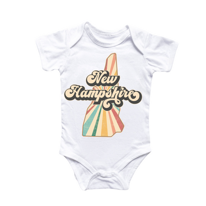 New Hampshire Retro - Baby Boy Girl Clothes Infant Bodysuit Funny Cute Newborn