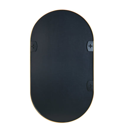 Gold 20 X 28 Inch Metal Oval  Mirror