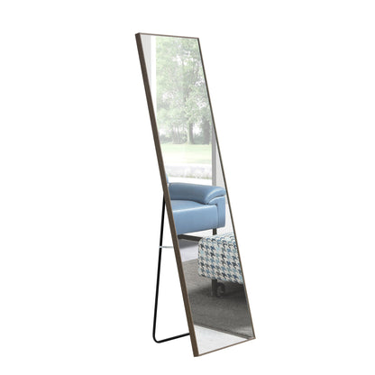 3rd Generation Gray Solid Wood Frame Full Length Mirror, Dressing Mirror, Bedroom Porch, Decorative Mirror, Clothing Sto
