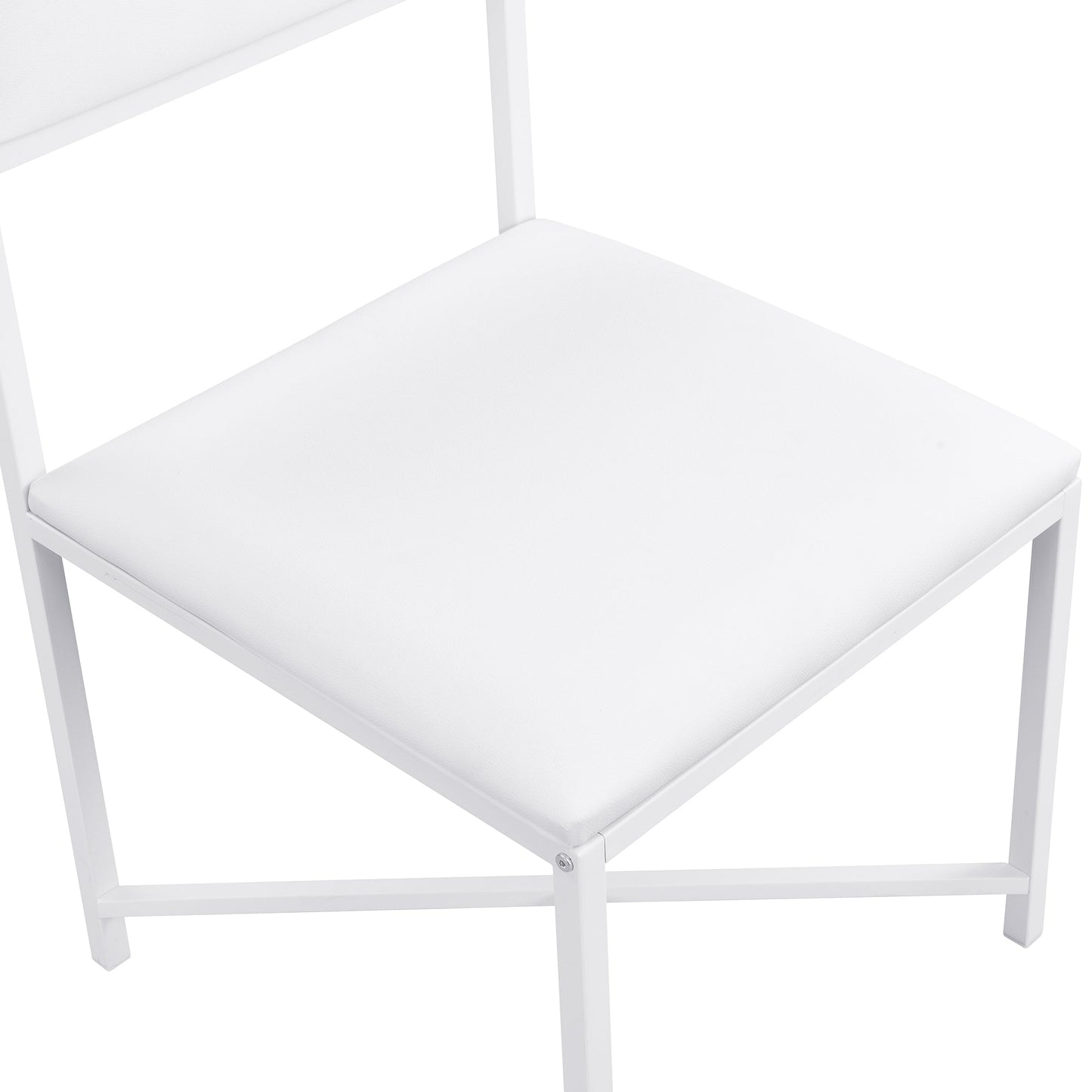 Modern Compact 63inch 5-Piece Extendable Dining Table Set, Foldable Square Kitchen Table Set With Storage Rack and 4 PU