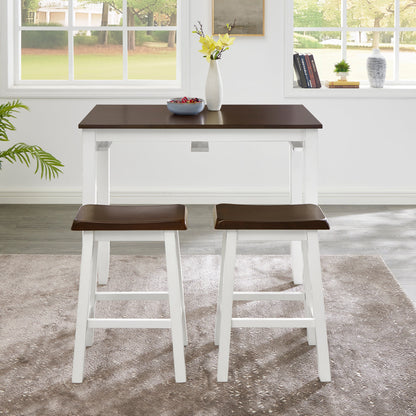 Bar Table and Chairs Set, 3 Piece Dining Table Set, Industrial Breakfast Table Set, for Living Room, Dining Room, Game R