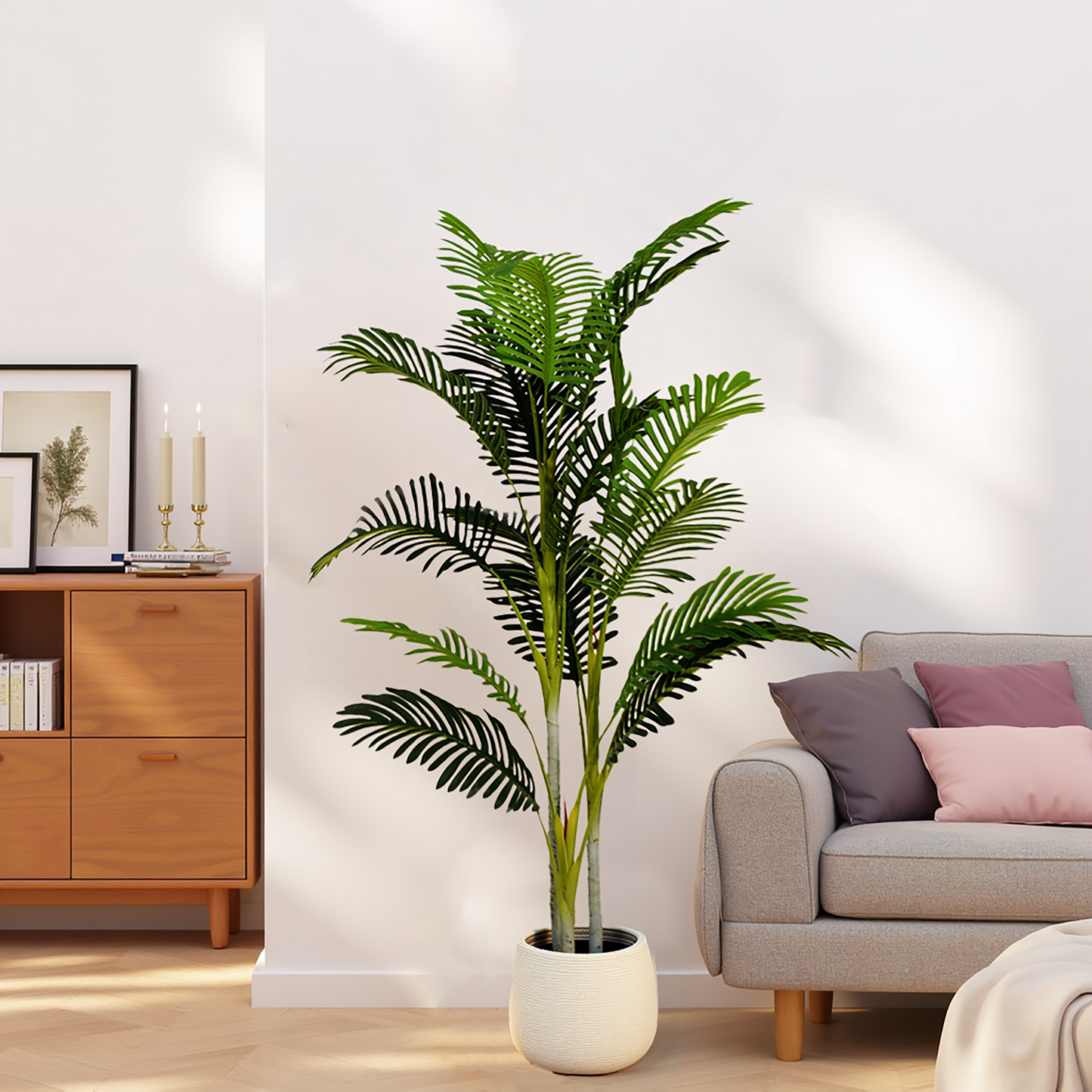 61' Artificial Palm Tree With Pot, Set of 2