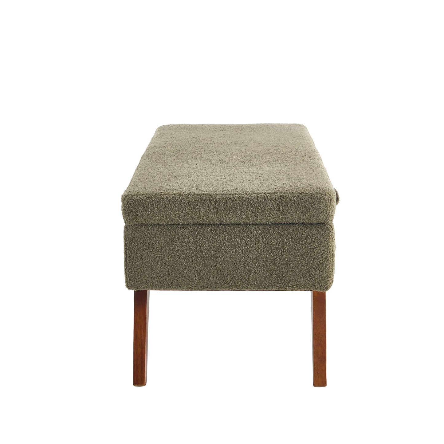 Teddy Wool Fabric, Solid Wood Feet for Solid Weighing, and Bed End Stool With Storage Function