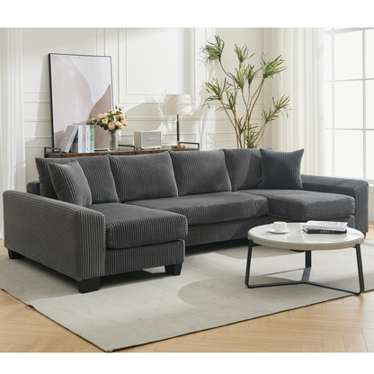 114' Sleeper Sofa,U Shaped Sofa , Pull Out Bed,Convertible Oversize 2 in 1 Sleeper Sofa, Living Room,Upholstery Sofa Bed