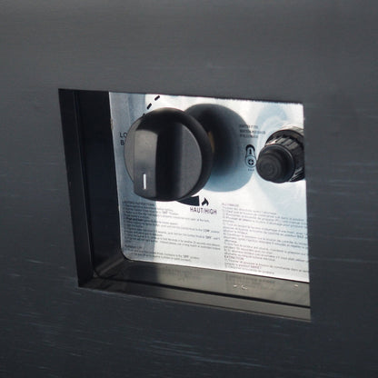 Outdoor Patio Propane Fire Pit 24'' H X 33'' W Square Iron Gas-Burning Fire Pit - 50,000 BTU, Tank in Side, Dark Grey