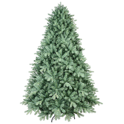 7.5FT Blue-Green Tint Christmas Tree With 2908 PE+PVC Tips – Unique Full-Bodied Tree With Hinged Branches, Easy Assembly