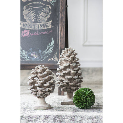 D7x10.5' Table Decor, Pinecone