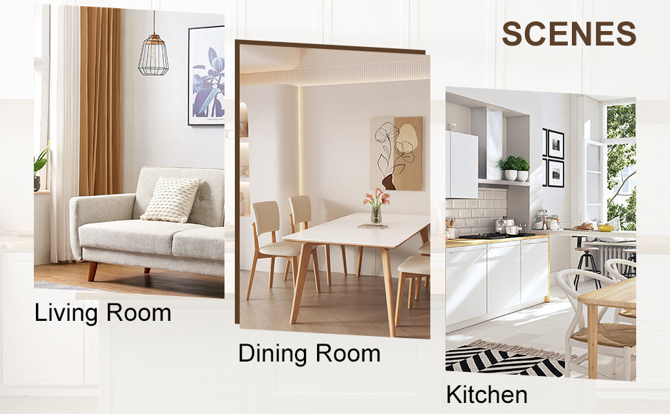 4 the Stylish and Durable Solid Wood Dining Chair, Small Curved Back, PU Cushion, and Beautiful Shape Match Perfectly Wi