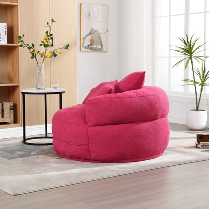 Chenille Sponge Single Sofa,No Assembly Required,Fluffy Modern Sleeper Chair for Living Room, Bedroom, Lounge and Projec