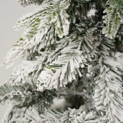 Pre-Lit Christmas Artificial Tree 4-Piece Set, Garland, Wreath and Set of 2 Entrance Trees, X-Mas With LED Lights, PVC F