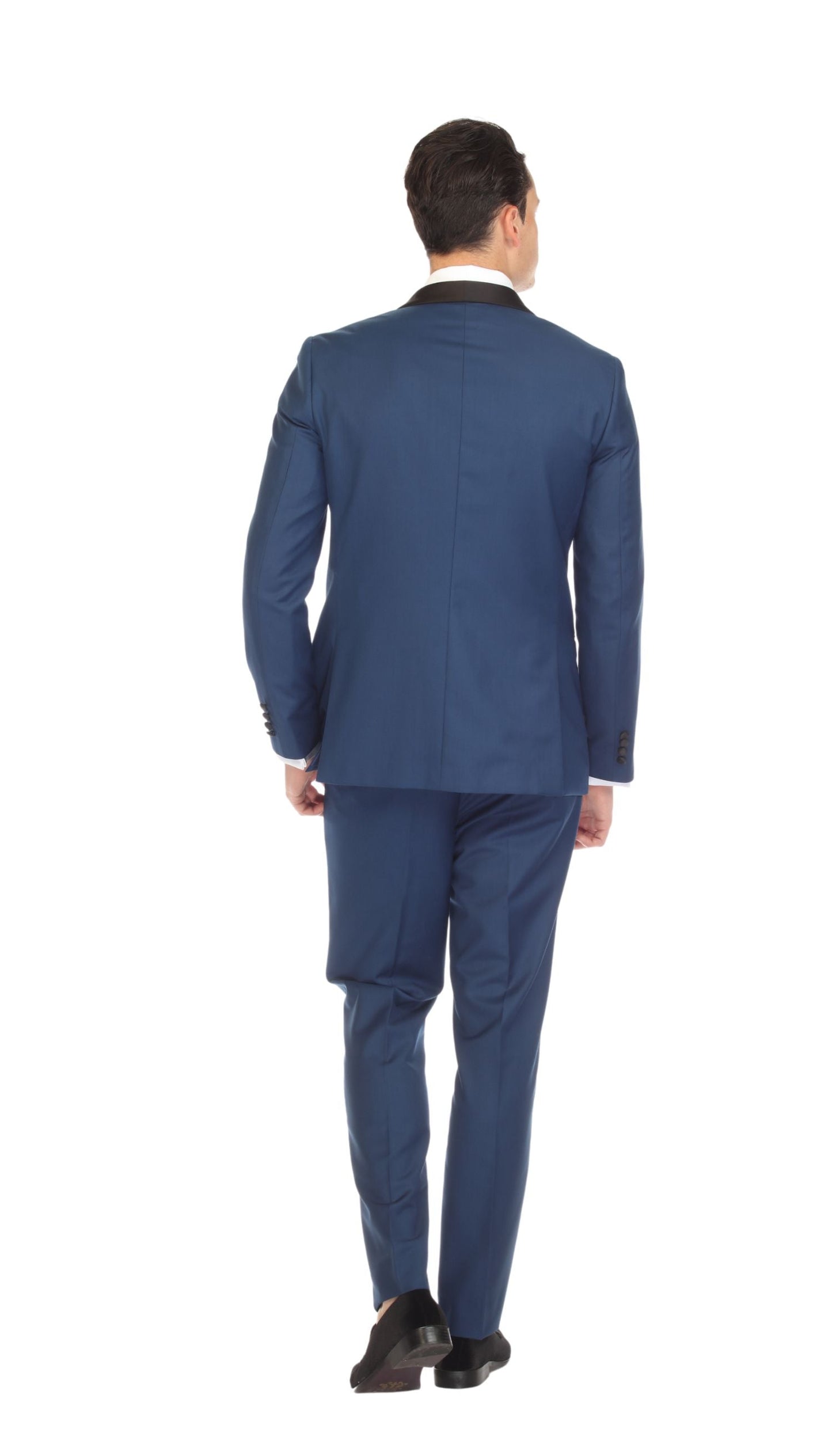 Ferrecci Men's Reno Indigo Slim Fit Shawl Lapel 2 Piece Tuxedo Suit Set