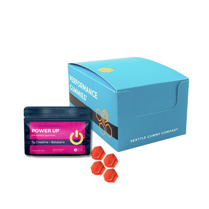 Power Up 5g Creatine Monohydrate Gummies with Betalain Pre-workout (12-Pack)