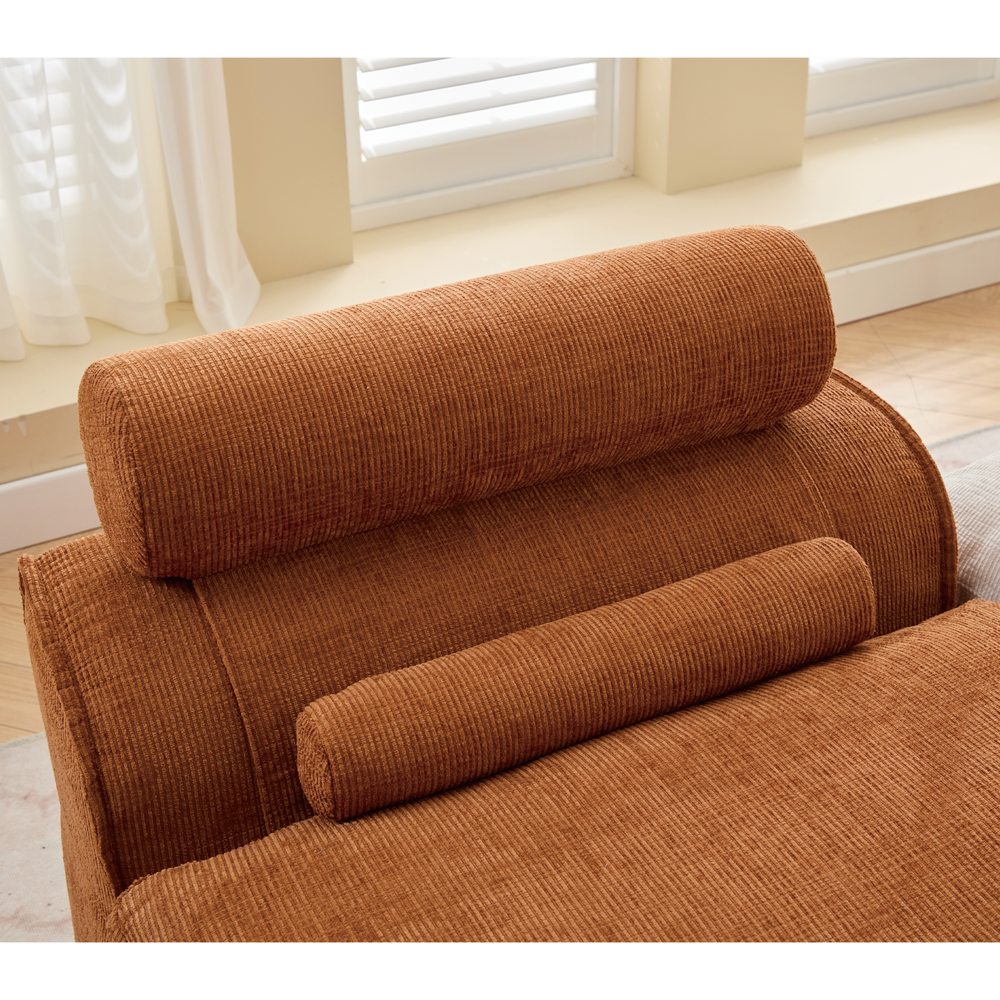 Modular Sofa,No Armrests,At Will DIY,Soft Chenille Fabric,Neck Pillow-Back Lounge Sofa Chair,Reading Nook, or Apartment