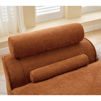 Modular Sofa,No Armrests,At Will DIY,Soft Chenille Fabric,Neck Pillow-Back Lounge Sofa Chair,Reading Nook, or Apartment