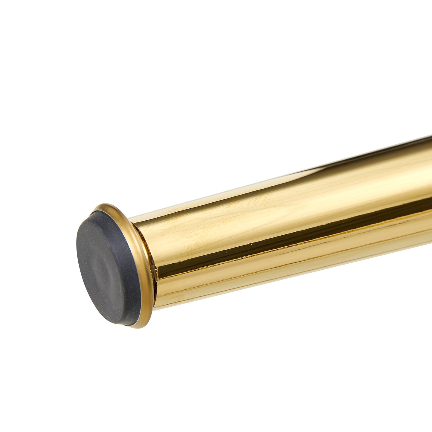 A Glass Tabletop With a Diameter of 40 Inches and a Modern Minimalist Circular Dining Table With Gold Plated Metal Legs.