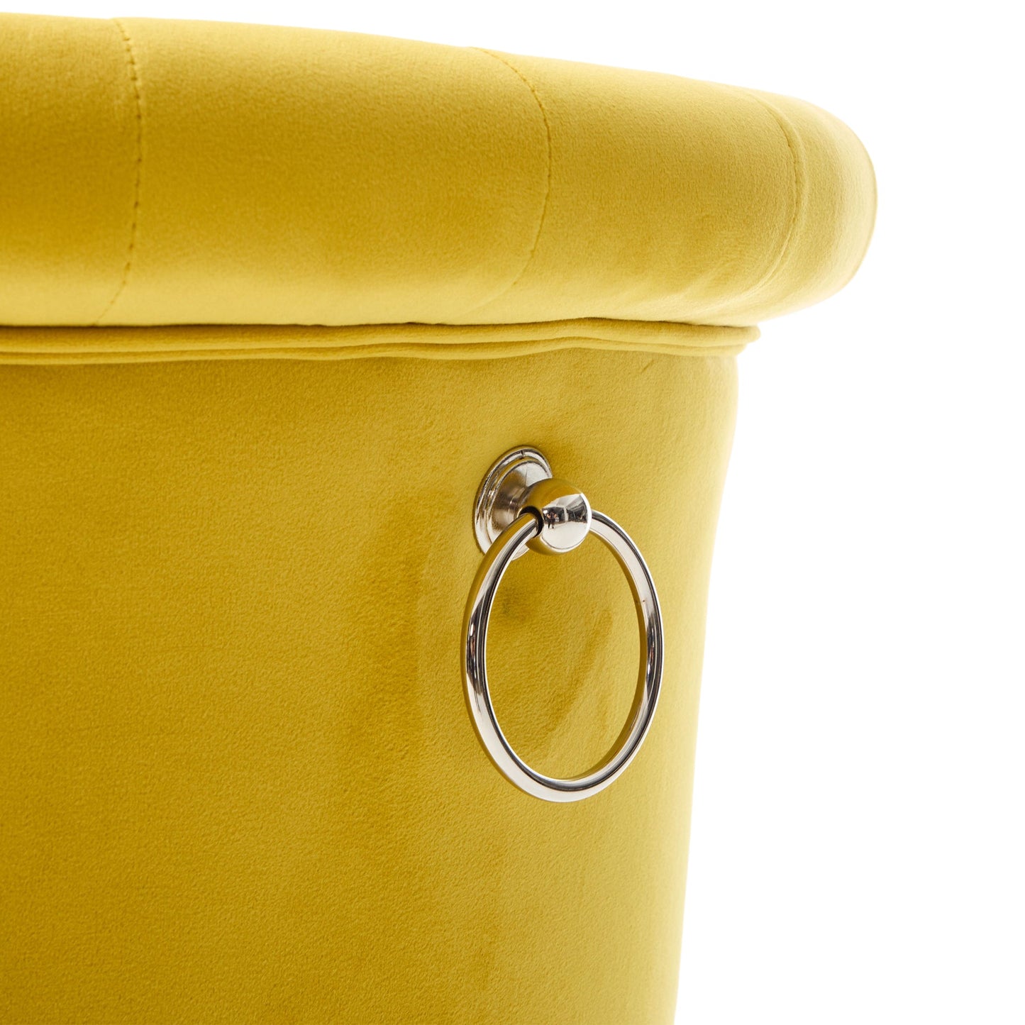 Velvet Bar Stool Set of 2, Adjustable Swivel Bar Stools With Silver Plated Metal Leg, Chrome Nailhead, Counter Height Ch