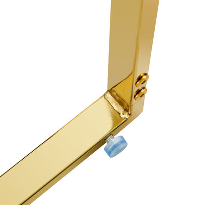 Luxury Simple Arch Chair - Set of 4 BLACK PU Material High Resilience Dining Chair With Arched Metal Gold Leg.W1151P1548