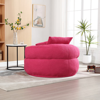 Chenille Sponge Single Sofa,No Assembly Required,Fluffy Modern Sleeper Chair for Living Room, Bedroom, Lounge and Projec